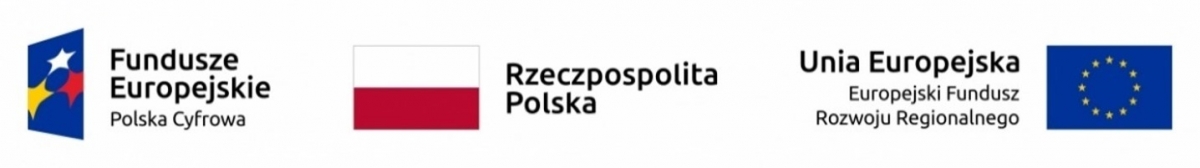 logo: Fundusze Europejskie, flaga Polski i logo UE